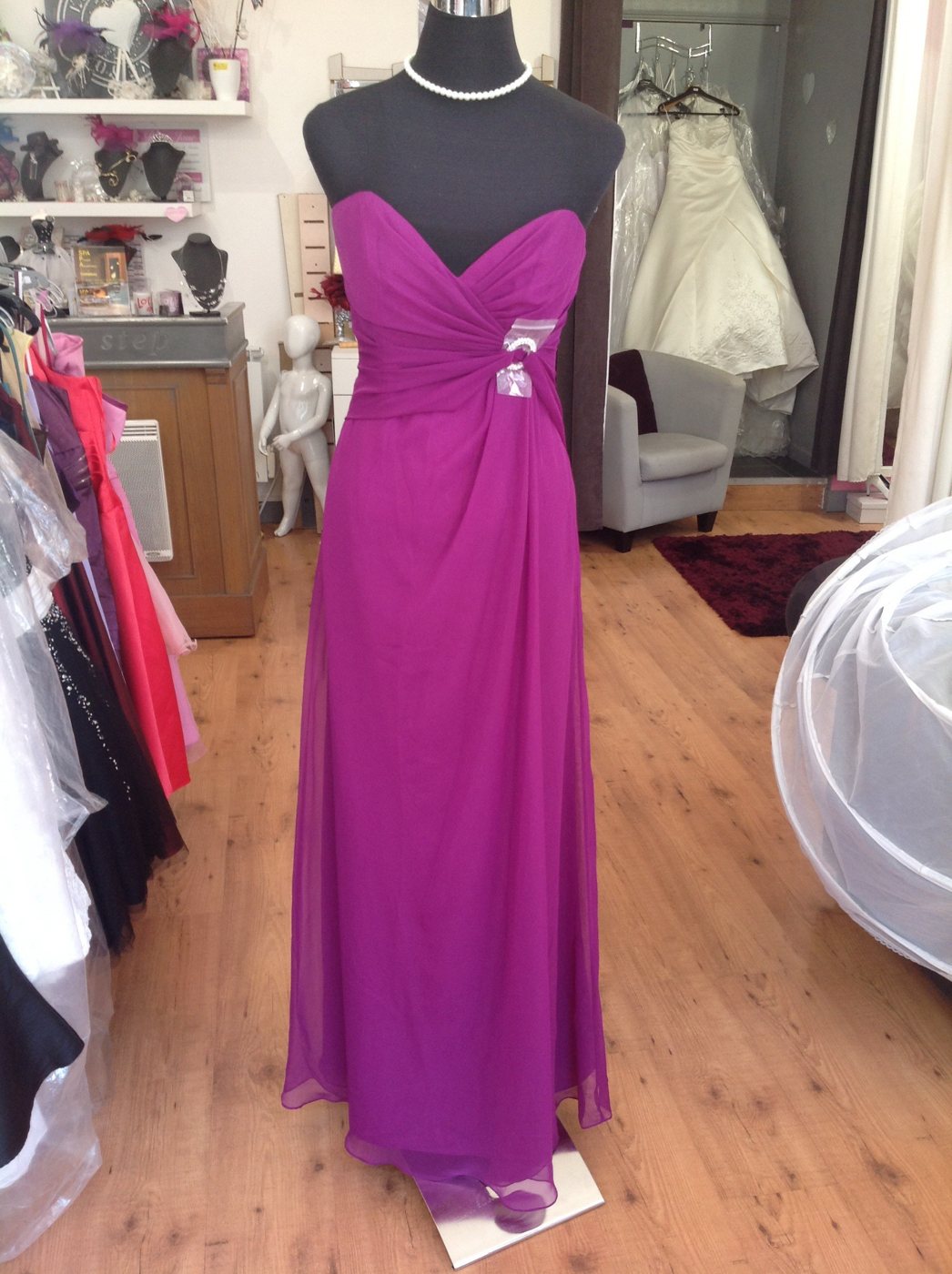 Robe de soirée longue violette