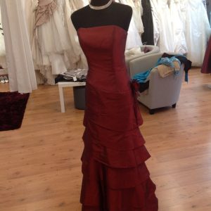 Robe de soirée longue bordeaux