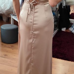 Robe de soirée longue champagne